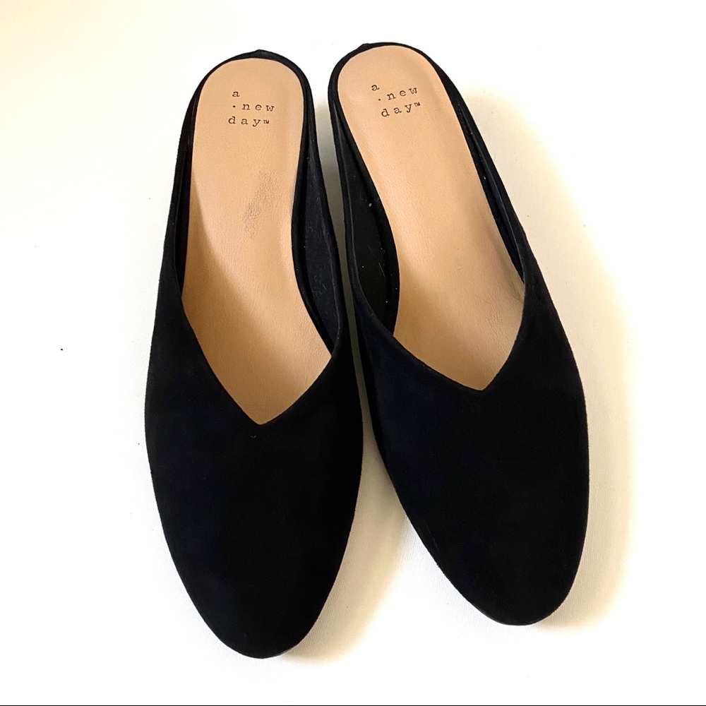 Faux Suede Mules